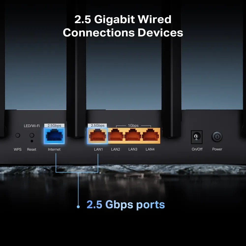 TP-Link Archer BE400 Router, Wi-Fi 7, Dual-band, with 2.5G WAN